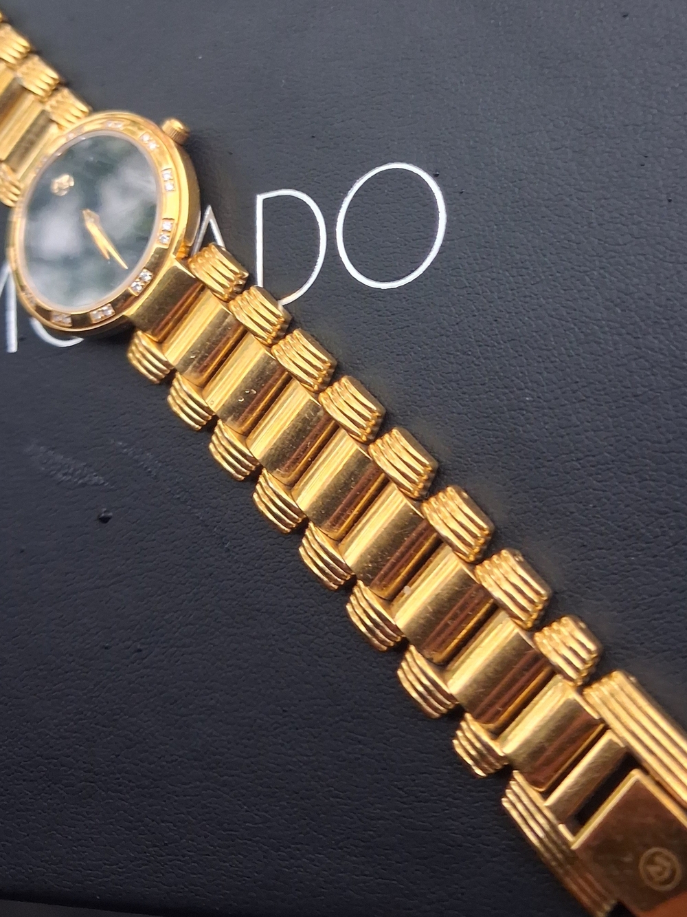 Movado Gold-Tone Bracelet Watch DIAMONDS $1995 - Picture 5 of 15